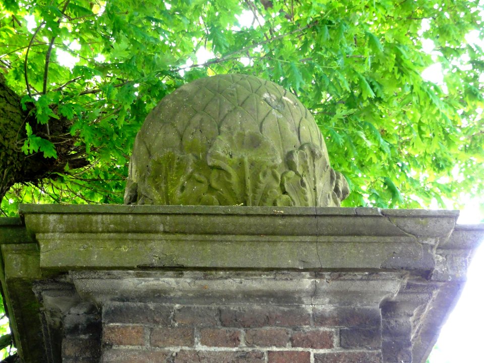 Gendt Rijksmonument 16077 Hagevoort hoekpijlers bekroning detail
