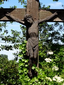 Gendt (Lingewaard) wegkruis in Flieren, het corpus