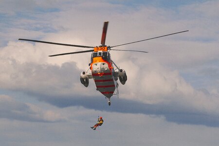 Aviation rescue-helicopter sky