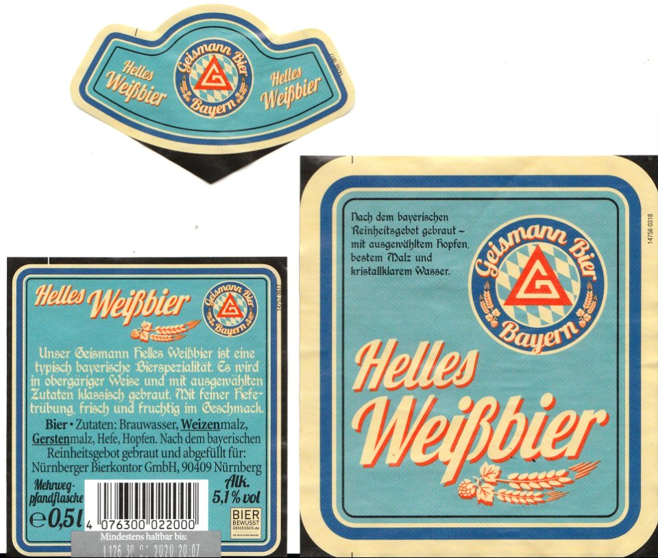 Geismann Bier - Helles Weißbier, 2019