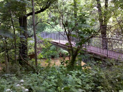 Geh- und Radwegbrücke im Apitzsch bzw. Connewitzer Holz 2016