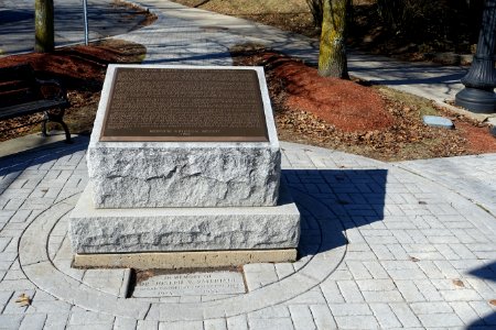 General Samuel Crocker Lawrence Memorial above Dr. Joseph V. Valeriani Memorial - Medford, Massachusetts - DSC05221