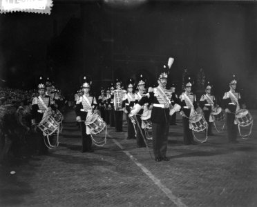 Generale repetitie Taptoe Delft, tamboerkorps Garde Grenadiers, Bestanddeelnr 911-5282