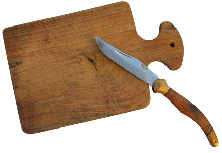 Wood rustic knife