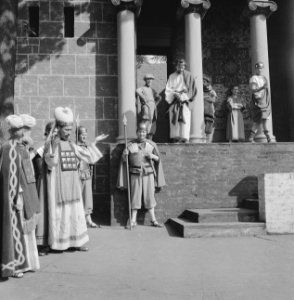 Generale repetitie van de Passiespelen te Tegelen, Jezus met doornenkroon voor h, Bestanddeelnr 911-2450