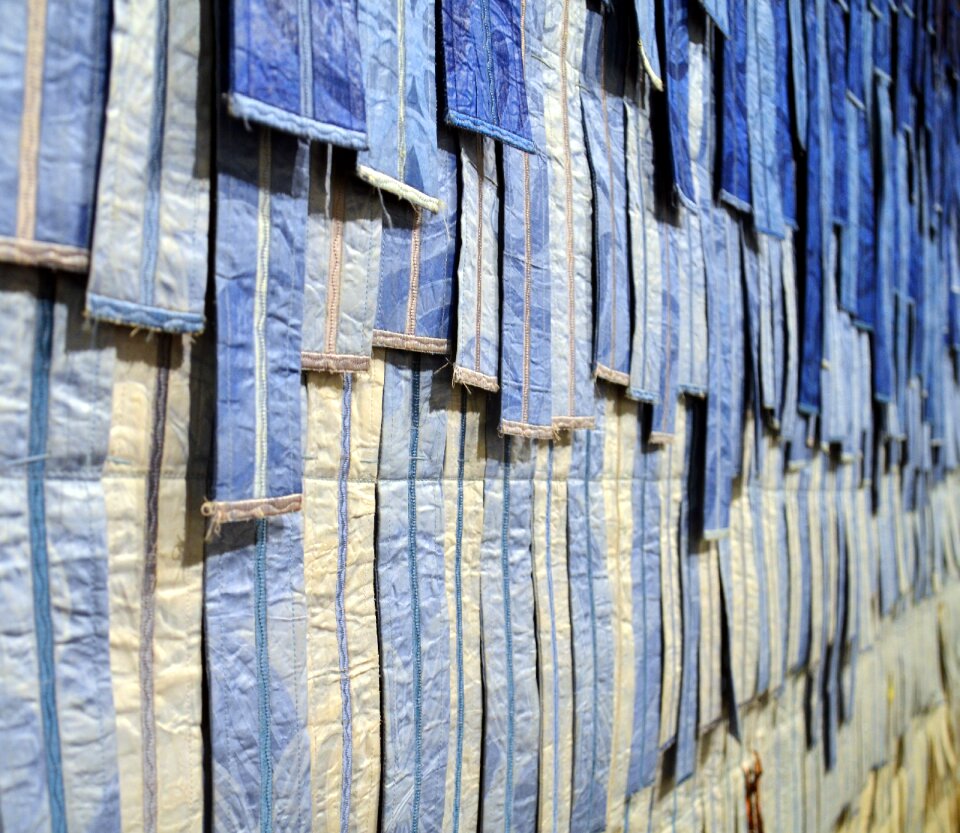 Blue art installation art