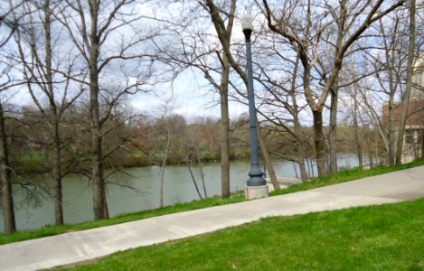 Genesee River looking westwards at the University of Rochester