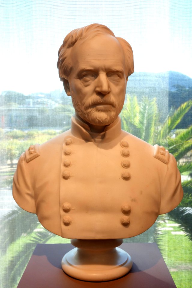 General William Tecumseh Sherman by Franklin Simmons, c. 1866, marble - De Young Museum - DSC00871
