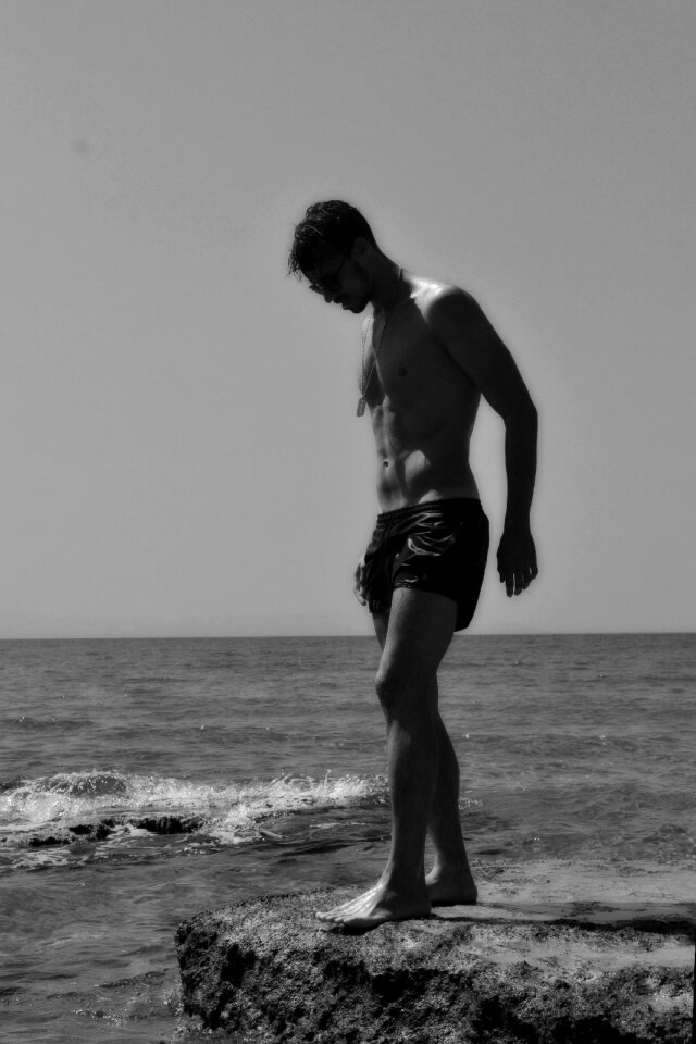 Rocks shirtless muscular