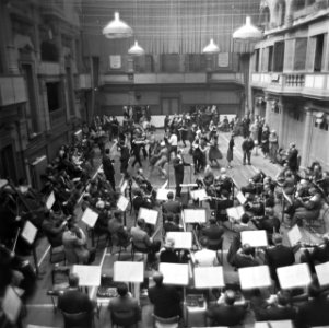Generale repetitie voor de Boekenweek in Frascati te Amsterdam, concertgebouw re, Bestanddeelnr 912-1166