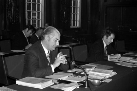 Gemeenteraad Amsterdam, behandeling begroting, Martins van D66 aan het woord, Bestanddeelnr 925-3400