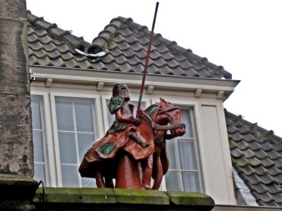 Gemeenlandshuis façade ornament, Delft, the Netherlands