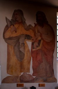 Hähnlein, Kirche, Wandmalerein, Matthäus und Simon