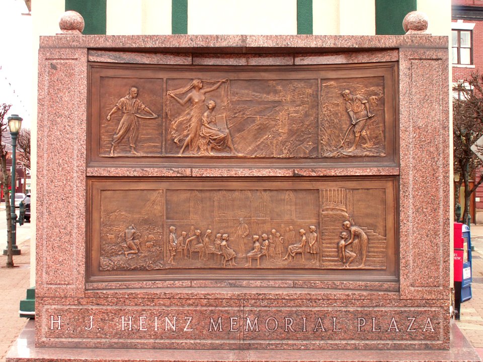 H J Heinz Memorial Plaza Reliefs, Sharpsburg, Pennsylvania