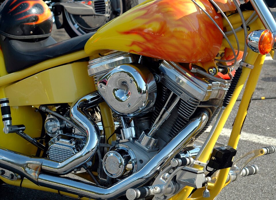 Shiny clean motorbike