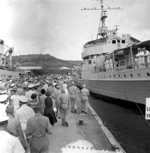 H. Ms. van Speyk arriveert in Willemstad, Bestanddeelnr 905-8474