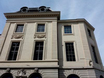 Hôtel Dieu de Lyon - Rue de la Barre - Haut de la façade côté du quai du Rhône