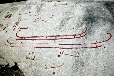 Hällristningar Kville 156 1 skeppsfigurer