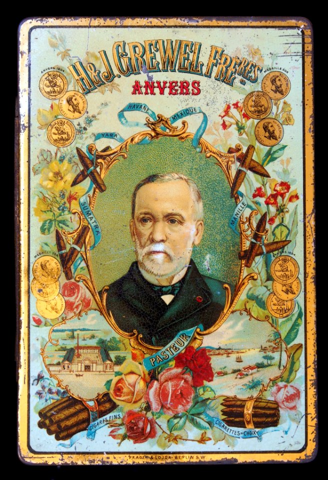 H&J Grewel Freres Anvers Pasteur sigarenblikje