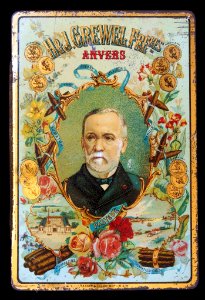 H&J Grewel Freres Anvers Pasteur sigarenblikje
