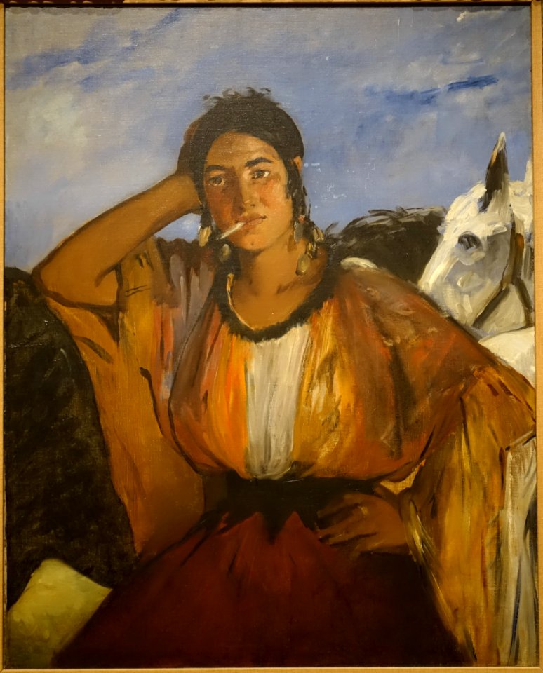 Gypsy with a Cigarette, by Edouard Manet, French, undated, oil on canvas - Princeton University Art Museum - DSC07031