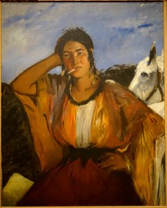 Gypsy with a Cigarette, by Edouard Manet, French, undated, oil on canvas - Princeton University Art Museum - DSC07031