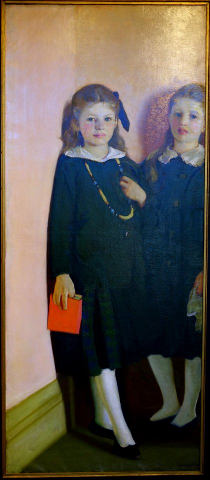H. H. and Her Sister, by Charles Hopkinson, c. 1914, oil on canvas - Cape Ann Museum - Gloucester, MA - DSC01280