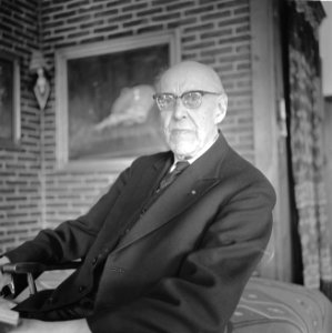 Haarlemse portret en stillevenschilder G D Gratema 22 maart aanstaande 90 jaar, Bestanddeelnr 916-1810