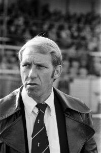 Haarlem tegen FC Amsterdam 3-1 Amsterdam trainer Pim van der Meent, kop, Bestanddeelnr 928-8455