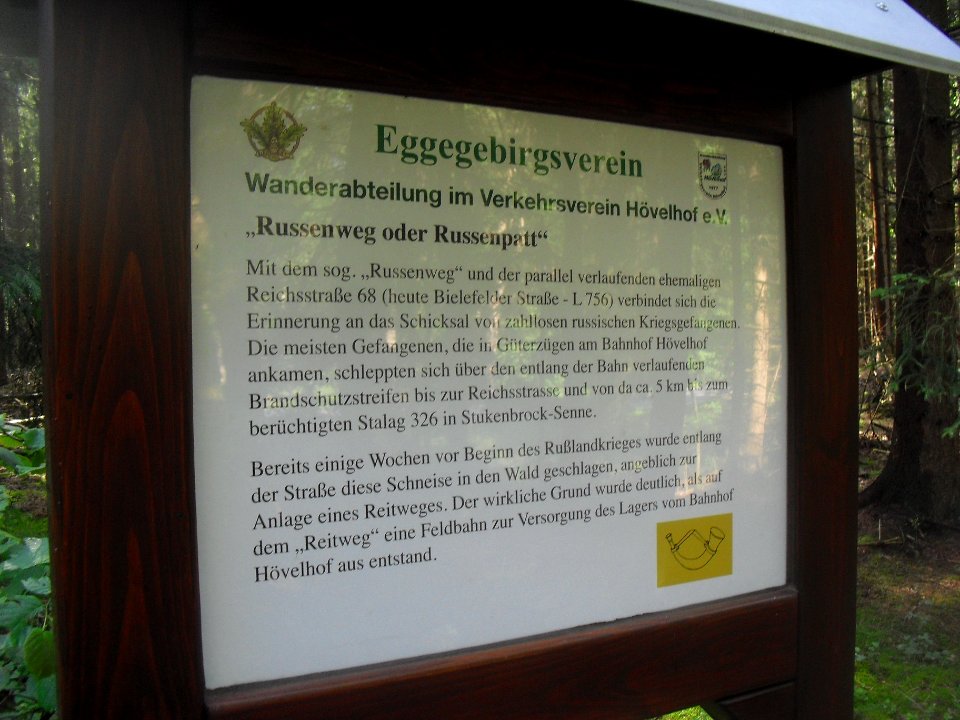Hövelhofer Wald - Informationstafel Russenpatt