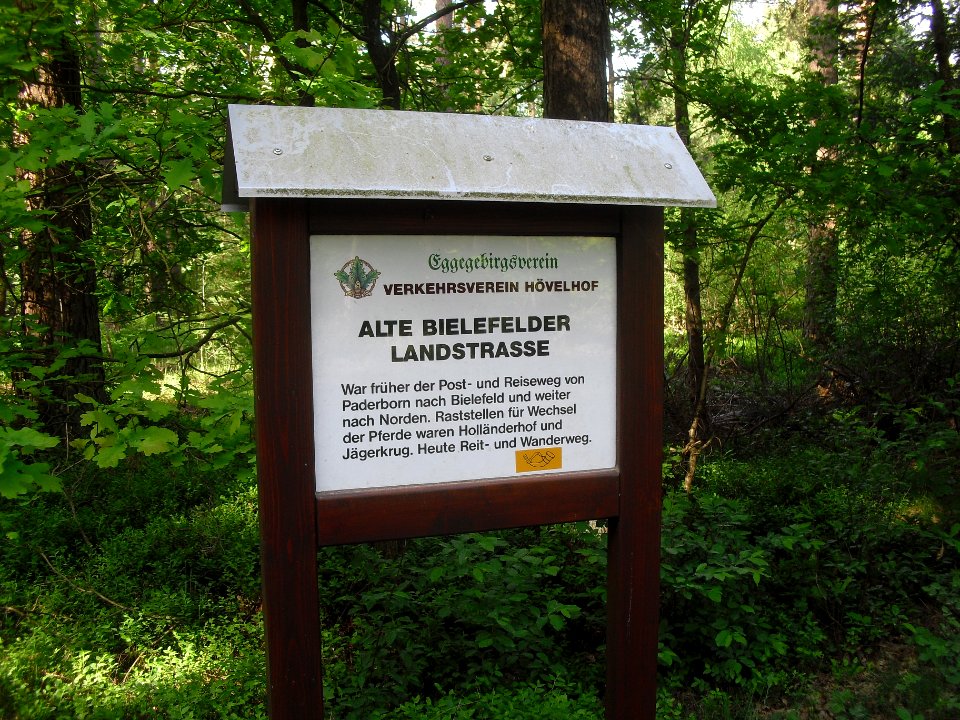 Hövelhofer Wald - Informationstafel Bielefelder Landstraße