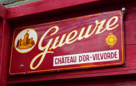 Gueuze, château d'or Vilvorde, emaille reclamebord