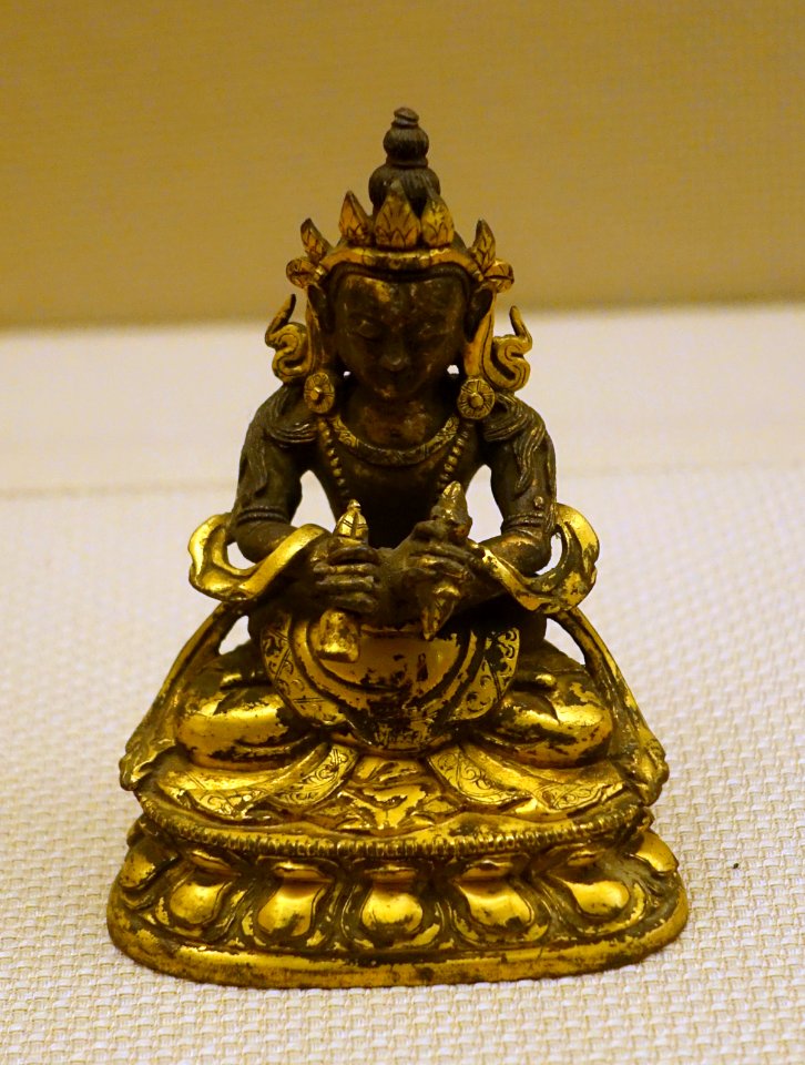 Guhyasamaja, Tibet, 1368-1644 AD, gilt copper - Sichuan Provincial Museum - Chengdu, China - DSC04377
