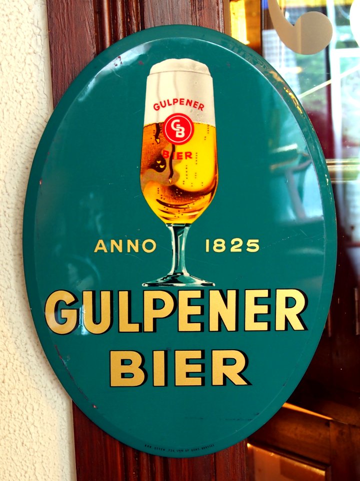 Gulpener Bier, metal advertising sign