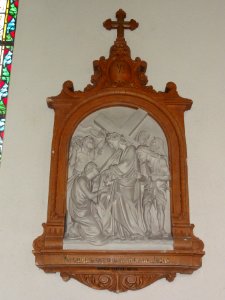 Gussignies (Nord, Fr) église, chemin de croix, station 06
