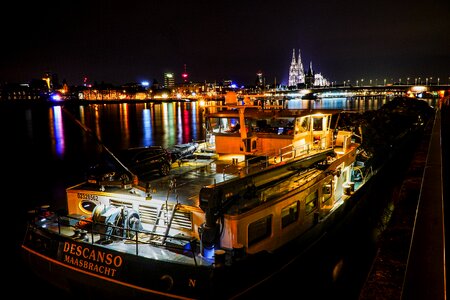 Port lights night photo