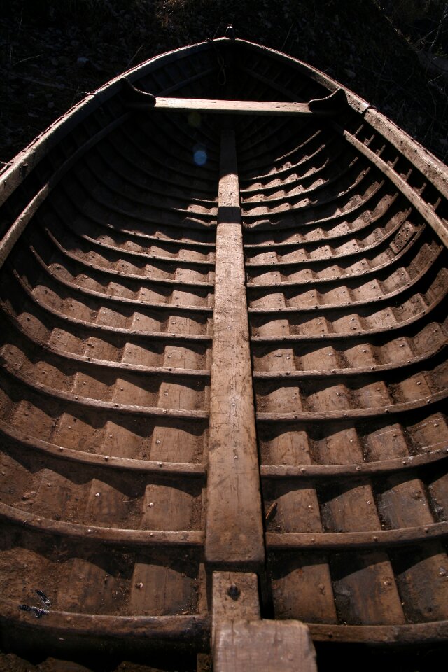 Boat wooden boat frame