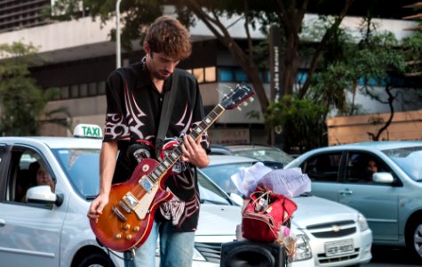Guitarist on Paulista Avenue photo