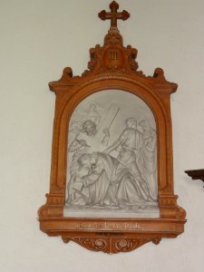 Gussignies (Nord, Fr) église, chemin de croix, station 03