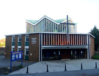 Guildford United Reformed Church, Portsmouth Road, Guildford (April 2014, from West-Northwest) photo