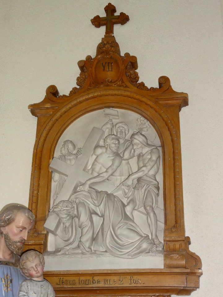 Gussignies (Nord, Fr) église, chemin de croix, station 07