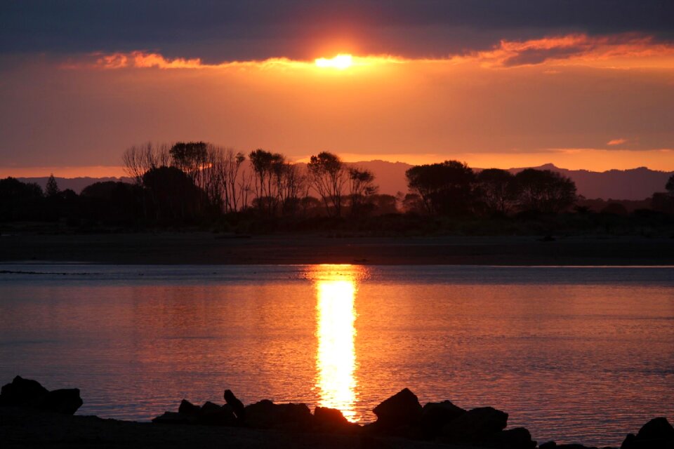 Sunset river scenery