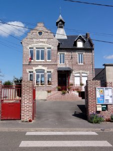 Guivry (Aisne) mairie-école