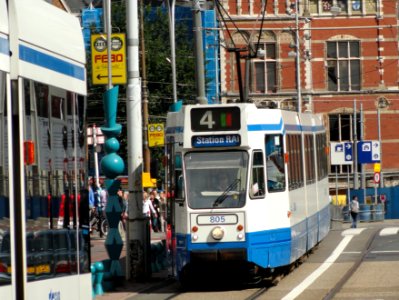 GVB 10G 805 (Amsterdam tram) on route 4, September 2010