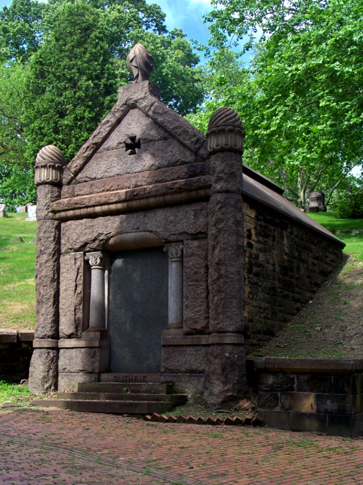 Guthrie Mausoleum, McKeesport and Versailles Cemetery, 2015-05-25, 01 (JPEG)