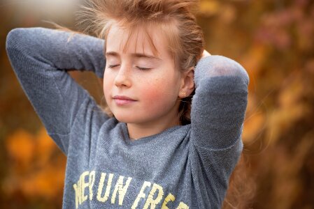 Autumn face portrait photo