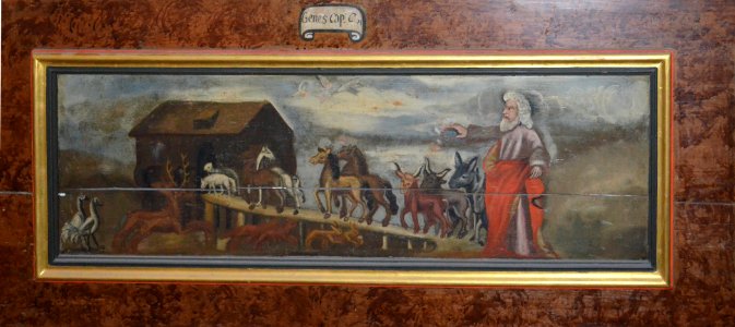 Hähnlein, Kirche, Emporendekoration, Moses