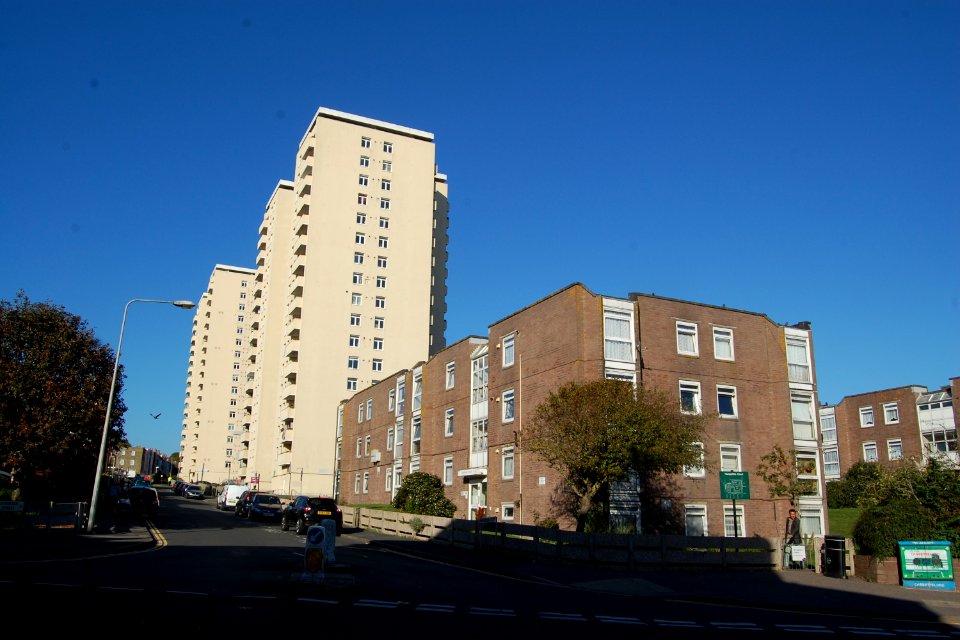 Hampshire Court, Wiltshire House and Hereford Court, Lavender Street, Kemptown, Brighton (September 2018)