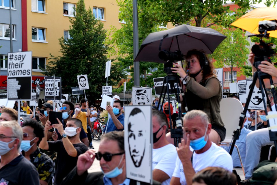Hanau attack memorial protest Hanau 2020-08-22 56