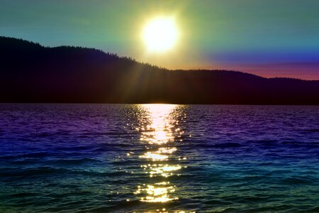 Water lake hill